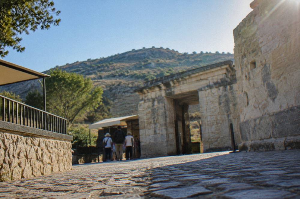 The ticket entrance area at an archaeological site in the Oaxaca valleys